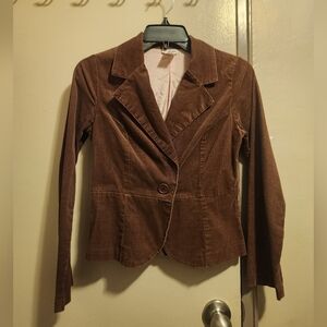Brown Corduroy Women's Blazer